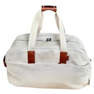 Away Leather Trimmed Canvas Weekender Travel Bag Luggage
